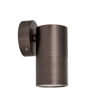 Fixed Down Pillar Wall Light | Antique Brass | TRIColour-Wall Lights-Lighting Collective