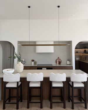 Formation Luxury Linear Pendant Styled in Modern Kitchen