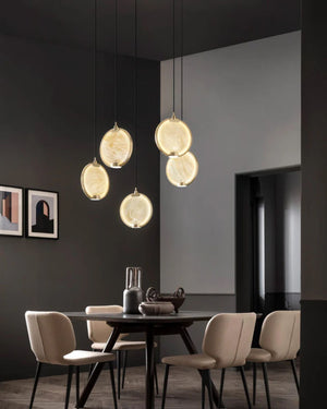 Frosted Glass Circular Single Pendant | Assorted Style - Lighting Collective