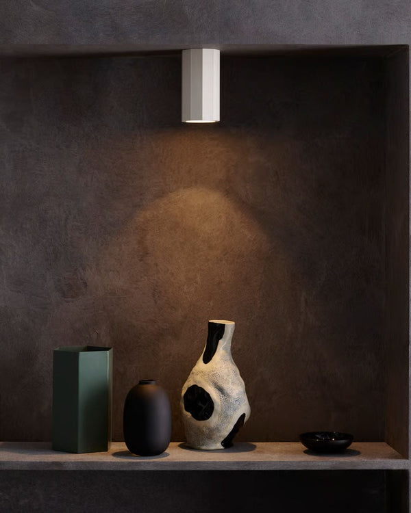 Geometric Plaster Ceiling Light