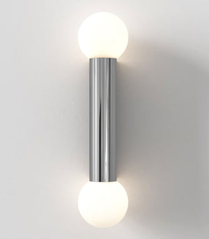 Geometric Twin Orb Wall Light | Chrome | Lighting Collective 