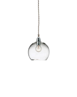 Glass Silver Metal Spherical Pendant - Lighting Collective