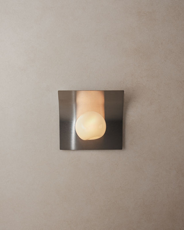 Glass & Stainless Steel Wall Light | Nudge