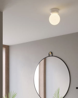 Glossy White Orb Ceiling Light-Lighting Collective