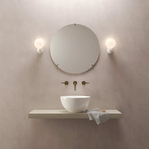 Glossy White Orb Single Wall Light-Lighting Collective