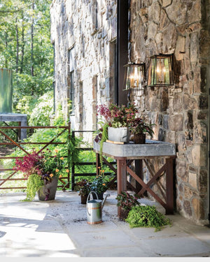 Hamptons Dual Lantern Wall Light In Glass And Bronze