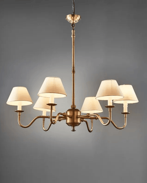 Hamptons-Style Six-Light Chandelier-Lighting Collective