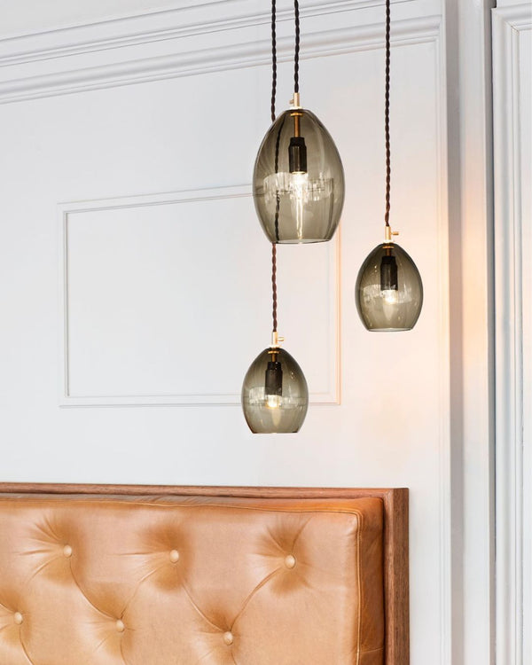 Hand Blown Smoke Glass Pendant Light | Ex Display | SALE