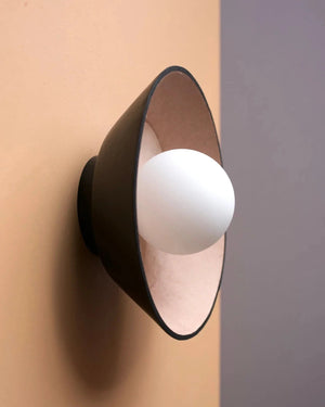 Handmade Leather Wall Sconce | Cup