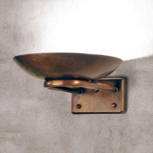  Aged Brass Dome Wall Light