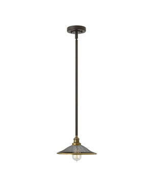 Solid Rod Bronze Mesh Shade Pendant