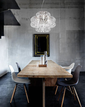 Italian Chain - Link Glass Chandelier | Assorted Sizes - Lighting Collective