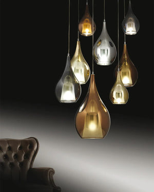 Italian Glass Tear Drop Pendant Light | Assorted Finishes - Lighting Collective