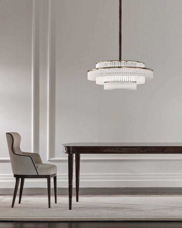 Italian Tiered Glass Pendant
