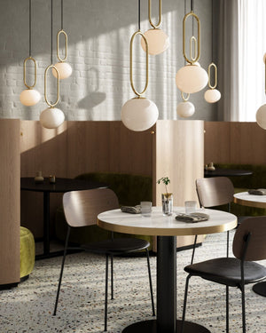Jewellery Shaped Brass Suspended Light - Lighting Collective