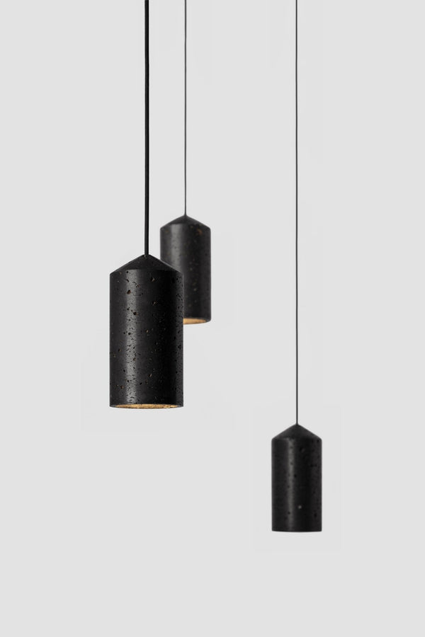 Lava Stone Organic Cylindrical Pendant | BUZAO