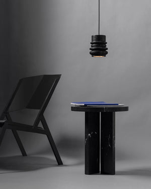 Circle Lava Pendant Light over side table