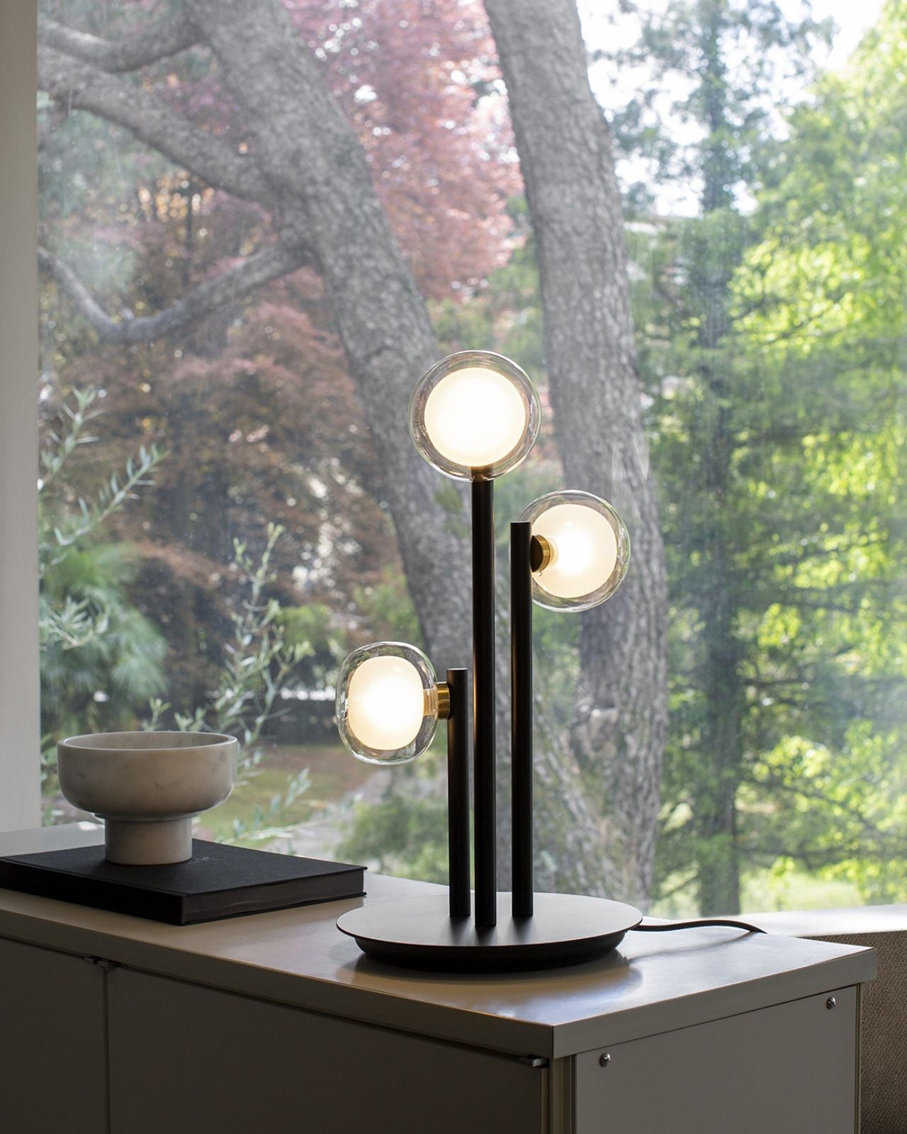 Triplex Table Lamp Layered Glass Triple Table Lamp | Lighting Collective