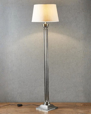 1920's New York Brass Floor Lamp | Antique Silver