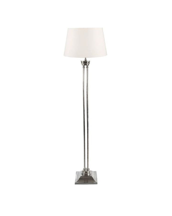 1920's New York Brass Floor Lamp | Antique Silver