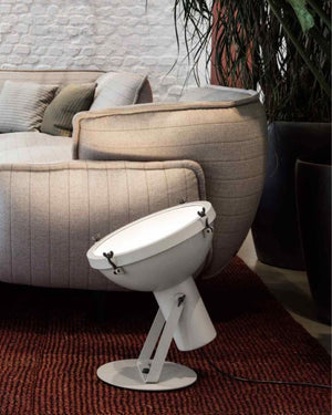 1954 Design Industrial Floor Lamp | Projecteur | White Sand