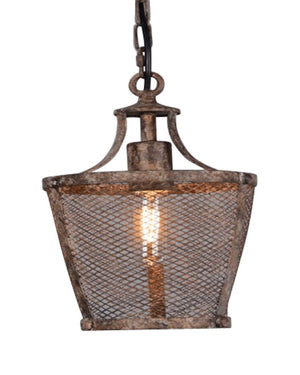 Rustic Metal Mesh Pendant