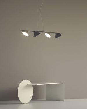 Abstract 4 Light Linear Pendant | Grey