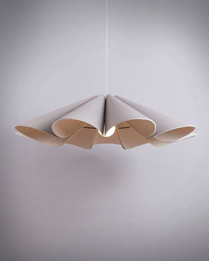 Acoustic Wooden Suspended Pendant | Medium | Grey Oak