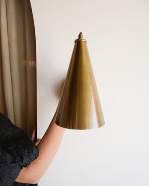 Adjustable Conical Antique Wall Light | Brass | Lighting Collective
