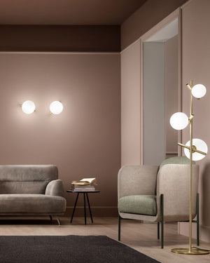Adjustable Rod Orb Wall Light