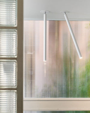 Adjustable Sleek Cylinder Ceiling Light | Canna Nuda | White 