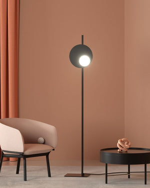 Aluminium Disc Floor Lamp | Black