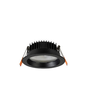 Aluminium Fixed Flush LED Downlight | Black | Lighting Collective