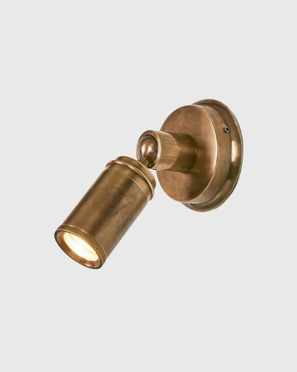 Antique Brass Ball Swivel Wall Light