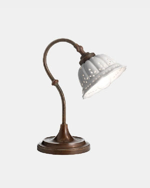 Antique Brass & Ceramic Table Lamp