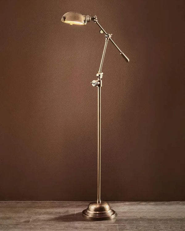 Antique Brass Readers Floor Lamp