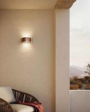 Antique Copper Arc Wall Light