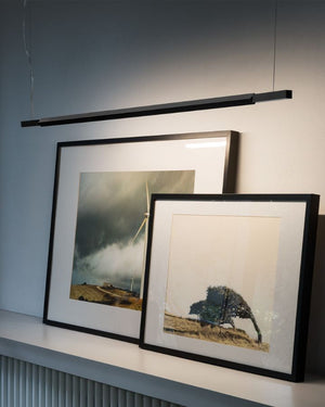 Architectural Italian Made Minimal LED Pendant | Linescape | Black
