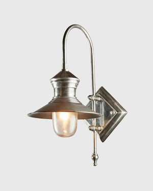 Art Deco Styled Shade Wall Light | Silver | Lighting Collective