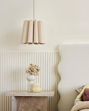 Artistic Curved Wooden Pendant | Small | Ash