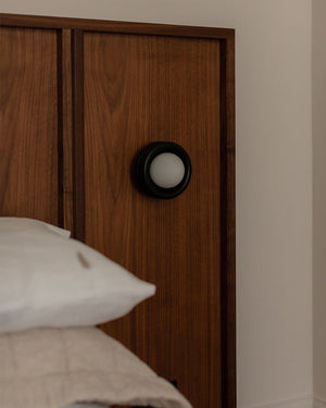 Australian Contemporary Rippled Timber Sconce | Black American Oak