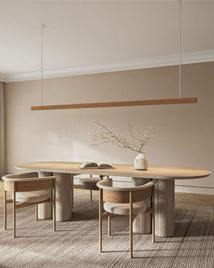Australian Solid Timber Linear Pendant | American Oak