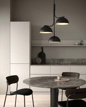 Triple Shade Pendant Light | Black | Lighting Collective