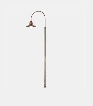 Brass and Copper Exterior Lamp Post | White | Lighting Collective