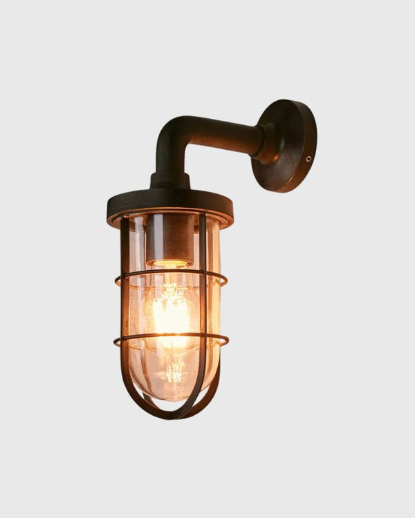 Caged Matte Black Wall Sconce
