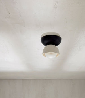 Ceramic Bowl Ceiling Light | Terra | Vanilla Bean | Blackened Ash | Lighting Collective