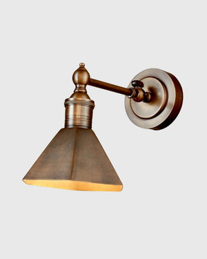 Classic Wall Light Sconce with Pyramid Shade | Brass | Lighting Collective