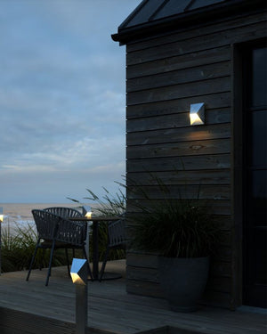 Coastal Grade Geometric Outdoor Wall Light | Small
