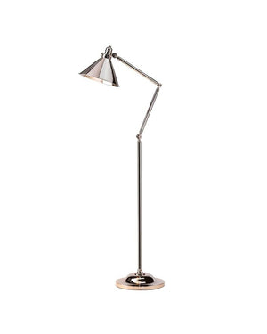 Conical Shade Adjustable Floor Lamp | Polished Nickel | Lighting Collective