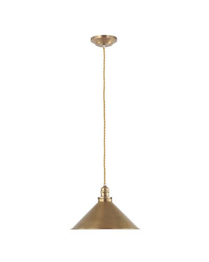 Conical Shade Pendant Light | Aged Brass | Lighting Collective